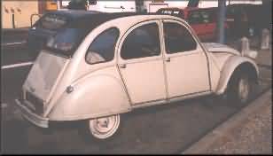 cream 2CV, rear