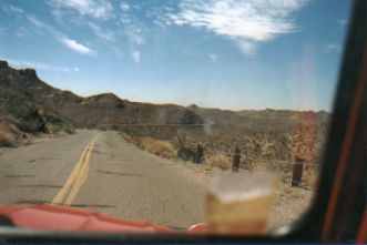 Narrow roads on Oatman Hill