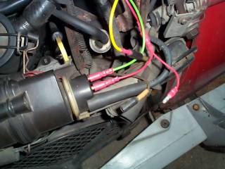 Connecter le fil ROUGE sur le PLUS de la bobine